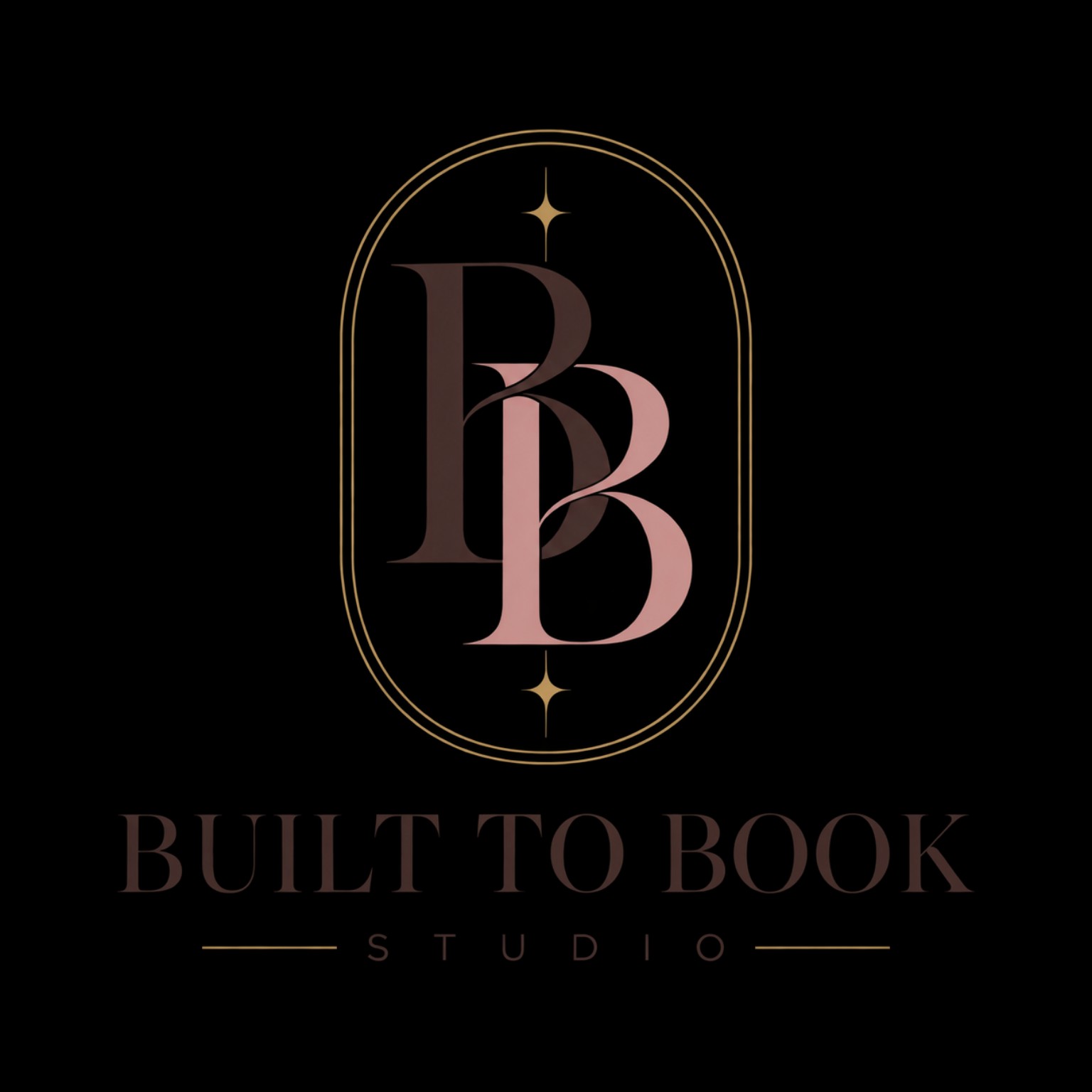 Built to Book Studio monogram logo